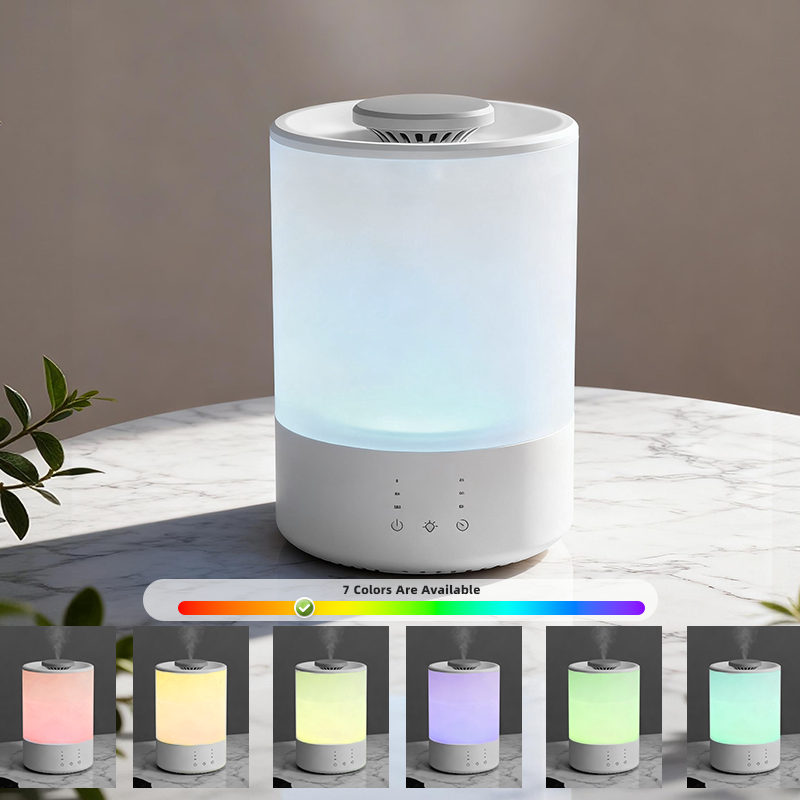 Landsign onthul 3L Cool Mist-bevochtiger met 7-kleur lig en aromaterapie