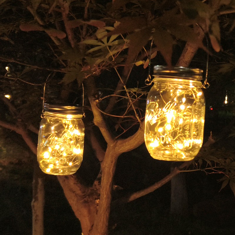 Solar Landscape Mason Jar Can Lights