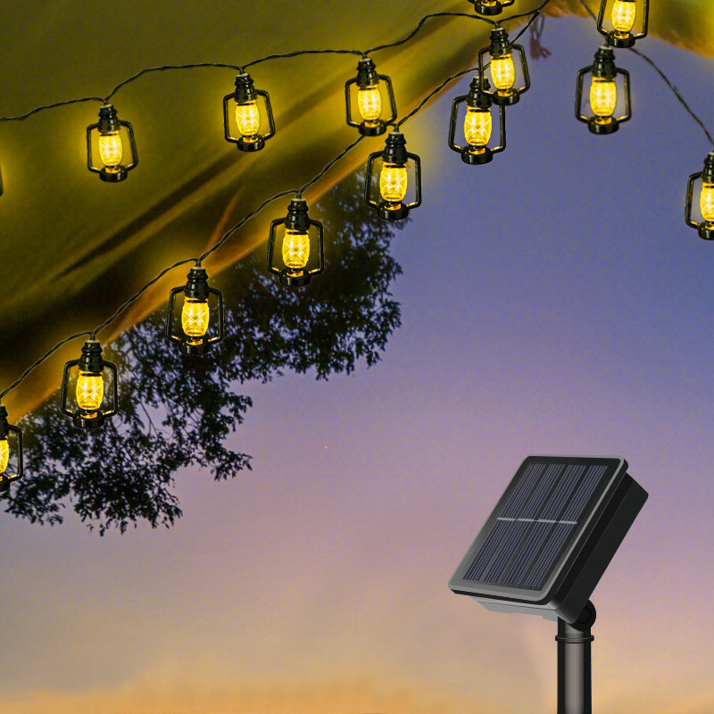 Solar Mini Vintage Christmas Halloween Dekoratiewe Kerosine String Lights